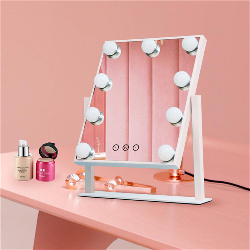 Touch Control Dimmable Brightness 360 Roting Vanity Makeup Hollywood Mirror met 12 LED Bulbs